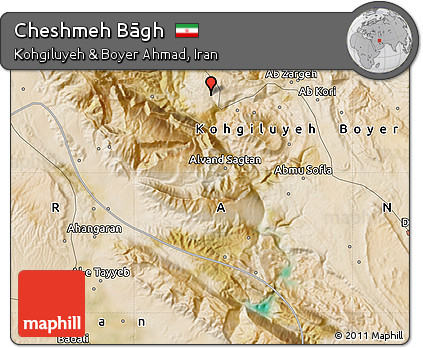 Satellite Map of Cheshmeh Bāgh