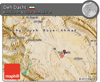 Satellite Map of Deh Dasht