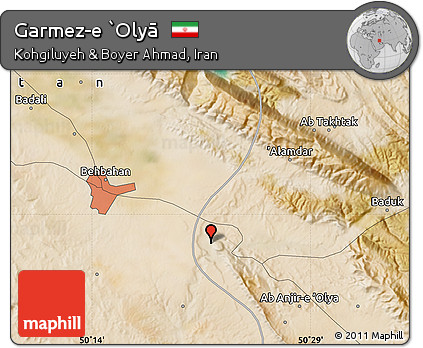 Satellite Map of Garmez-e `Olyā