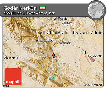 Satellite Map of Godār Narkūn