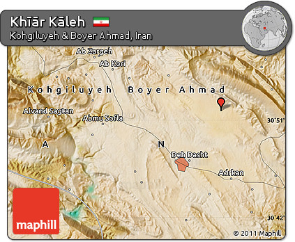 Satellite Map of Khīār Kāleh