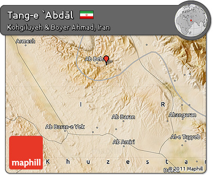 Satellite Map of Tang-e `Abdāl