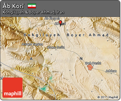 Satellite Map of Āb Korī