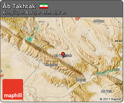 Satellite Map of Āb Takhtak