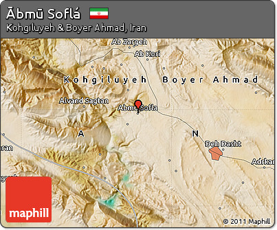 Satellite Map of Ābmū Soflá