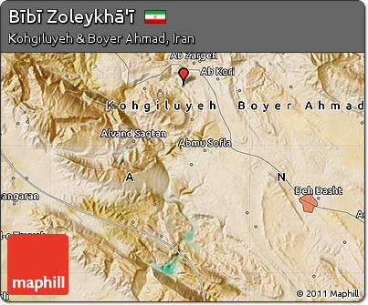 Satellite Map of Bībī Zoleykhā'ī