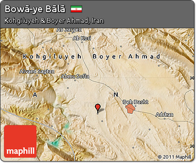 Satellite Map of Bowā-ye Bālā