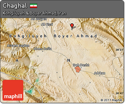 Satellite Map of Chaghal