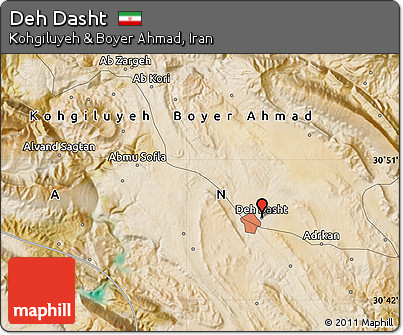 Satellite Map of Deh Dasht