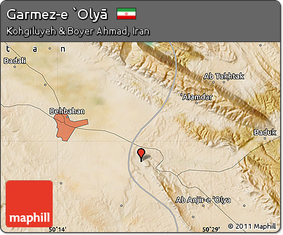 Satellite Map of Garmez-e `Olyā