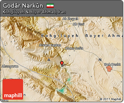 Satellite Map of Godār Narkūn