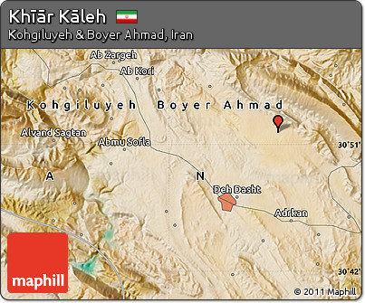 Satellite Map of Khīār Kāleh