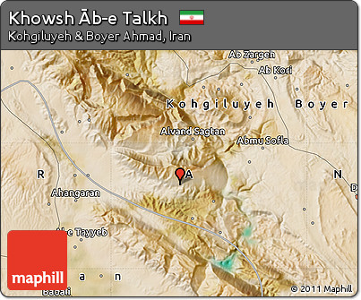 Satellite Map of Khowsh Āb-e Talkh
