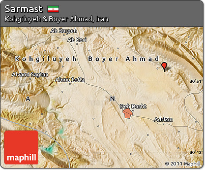 Satellite Map of Sarmast