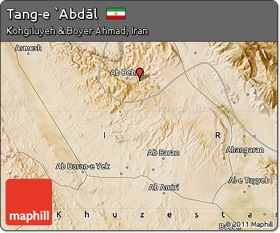 Satellite Map of Tang-e `Abdāl