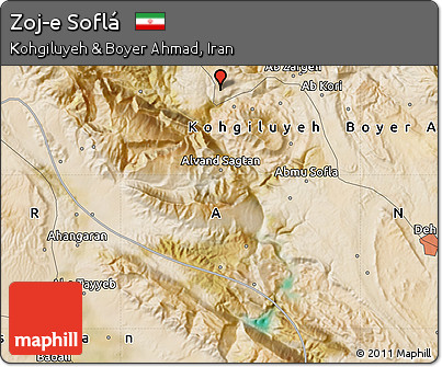Satellite Map of Zoj-e Soflá