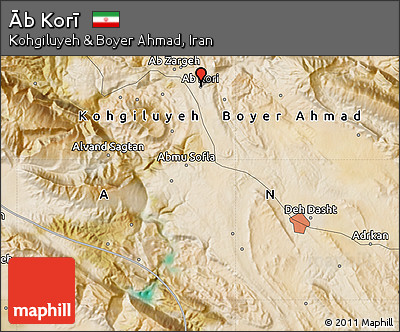 Satellite Map of Āb Korī