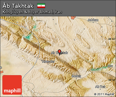 Satellite Map of Āb Takhtak