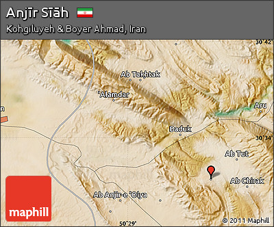 Satellite Map of Anjīr Sīāh