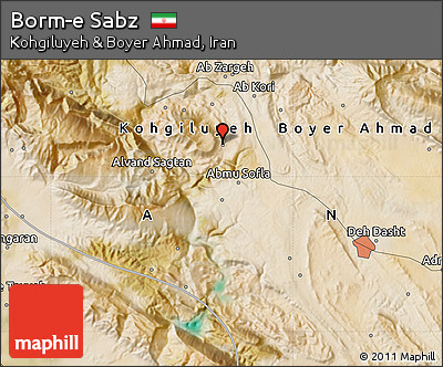 Satellite Map of Borm-e Sabz