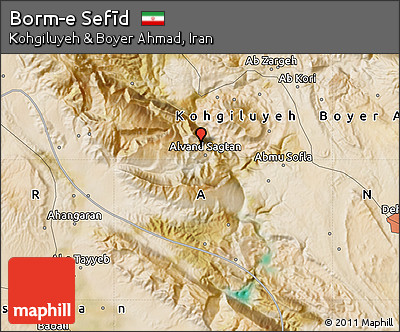 Satellite Map of Borm-e Sefīd