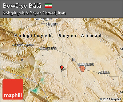Satellite Map of Bowā-ye Bālā