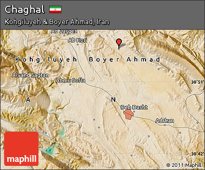 Satellite Map of Chaghal