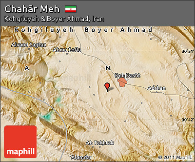 Satellite Map of Chahār Meh