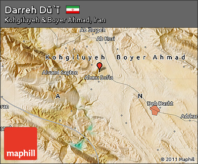 Satellite Map of Darreh Dū`ī