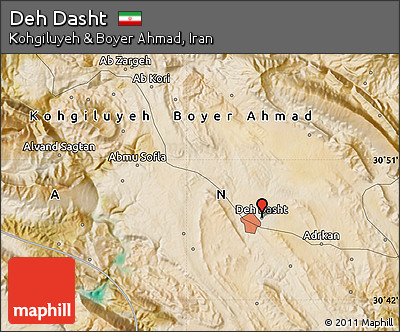 Satellite Map of Deh Dasht