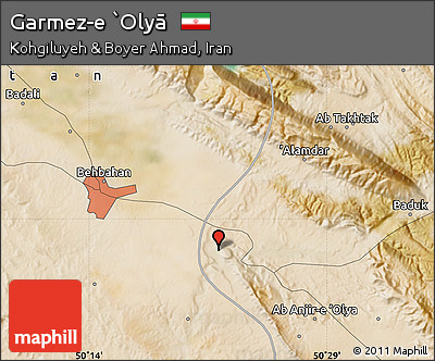 Satellite Map of Garmez-e `Olyā