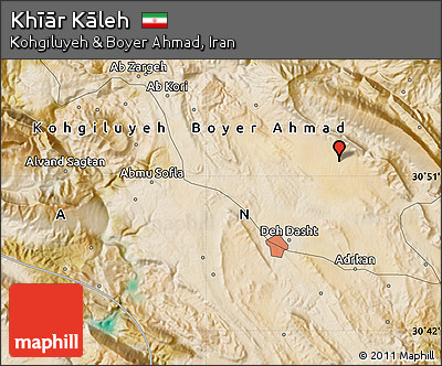 Satellite Map of Khīār Kāleh