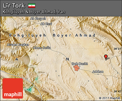 Satellite Map of Līr Tork