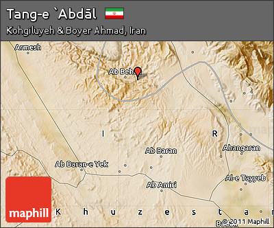 Satellite Map of Tang-e `Abdāl