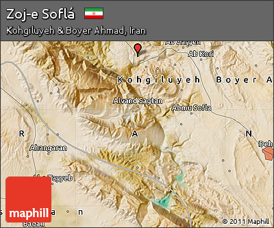 Satellite Map of Zoj-e Soflá
