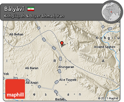 Shaded Relief Map of Bālyāvī