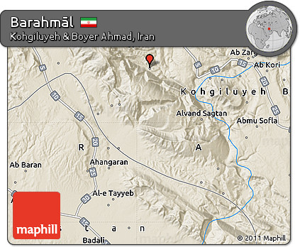 Shaded Relief Map of Barahmāl