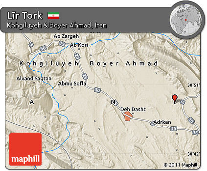 Shaded Relief Map of Līr Tork