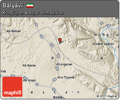 Shaded Relief Map of Bālyāvī