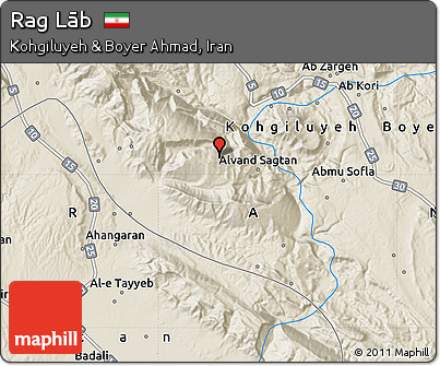 Shaded Relief Map of Rag Lāb