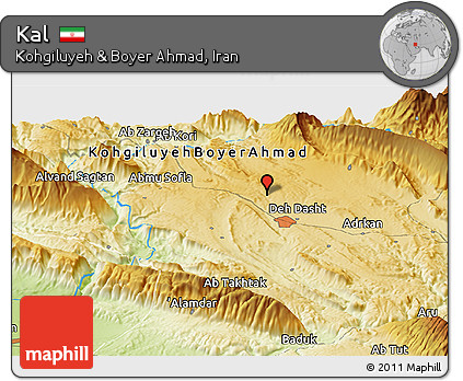 Physical Panoramic Map of Kal