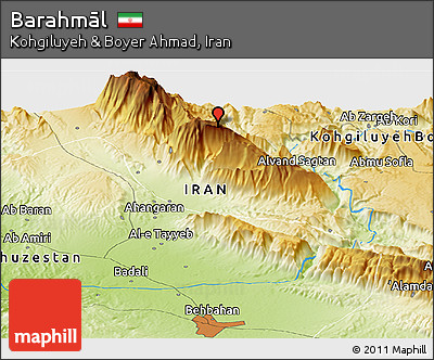 Physical Panoramic Map of Barahmāl