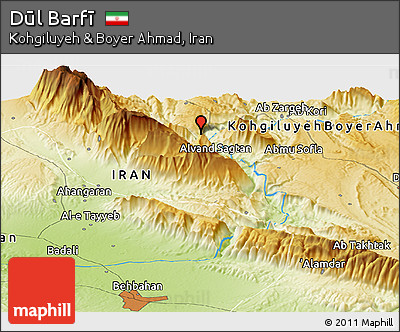 Physical Panoramic Map of Dūl Barfī