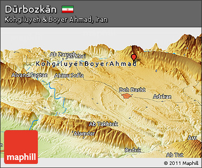 Physical Panoramic Map of Dūrbozkān