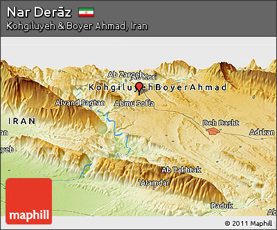 Physical Panoramic Map of Nar Derāz