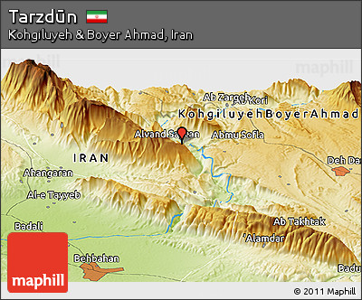 Physical Panoramic Map of Tarzdūn