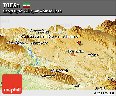 Physical Panoramic Map of Tūlīān