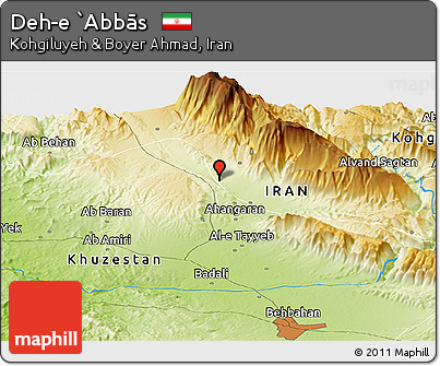 Physical Panoramic Map of Deh-e `Abbās
