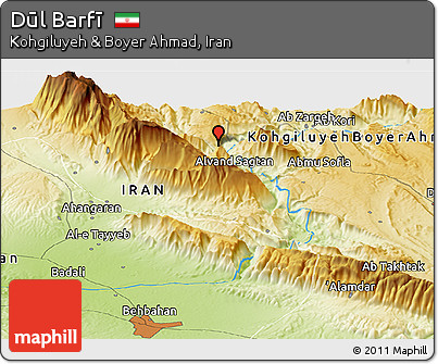 Physical Panoramic Map of Dūl Barfī