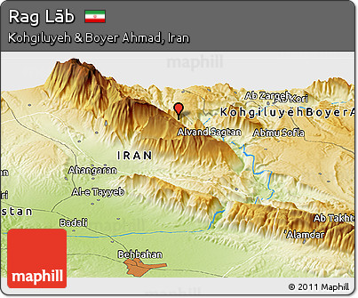Physical Panoramic Map of Rag Lāb